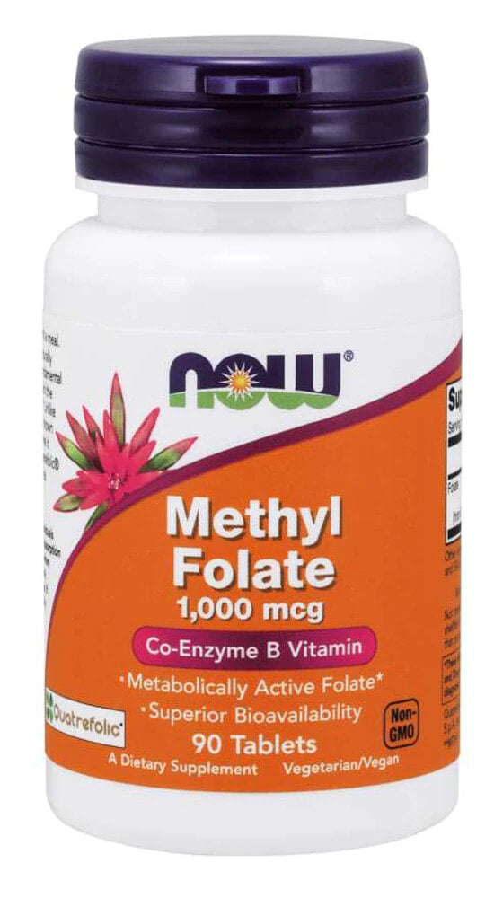 Now Foods Methyl Folate Фолиевая кислота 1000 мкг 90 таблеток