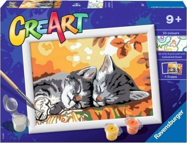 Malowanka CreArt dla dzieci Jesienne kotki