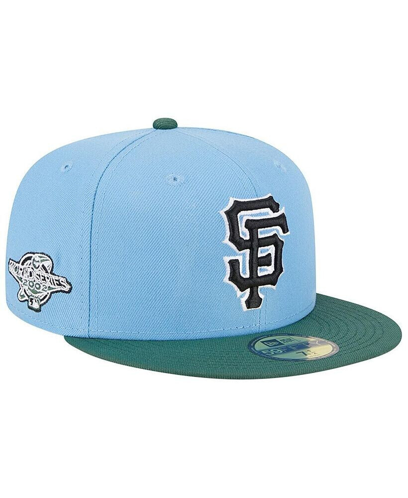 New Era men's Sky Blue, Cilantro San Francisco Giants 2002 World Series 59FIFTY Fitted Hat