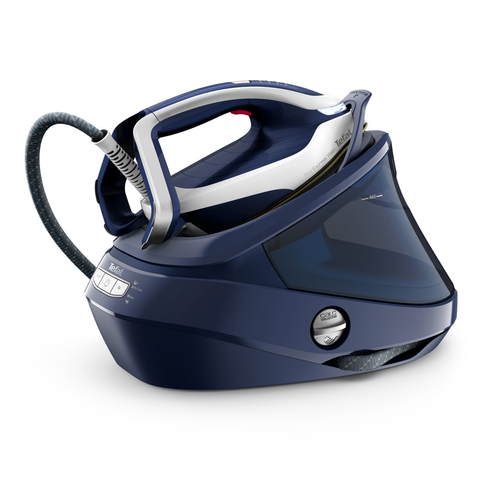 Tefal Pro Express Vision GV9812E0 паровая гладильная доска 3000 W 1,1 L Durilium AirGlide Autoclean soleplate Синий, Белый