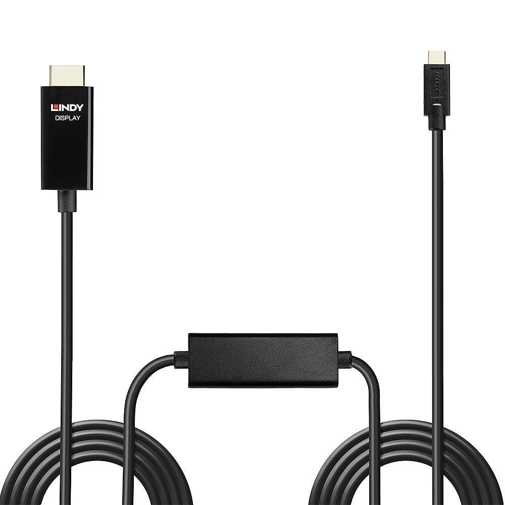Lindy 43315 видео кабель адаптер 5 m USB Type-C HDMI Тип A (Стандарт) Черный