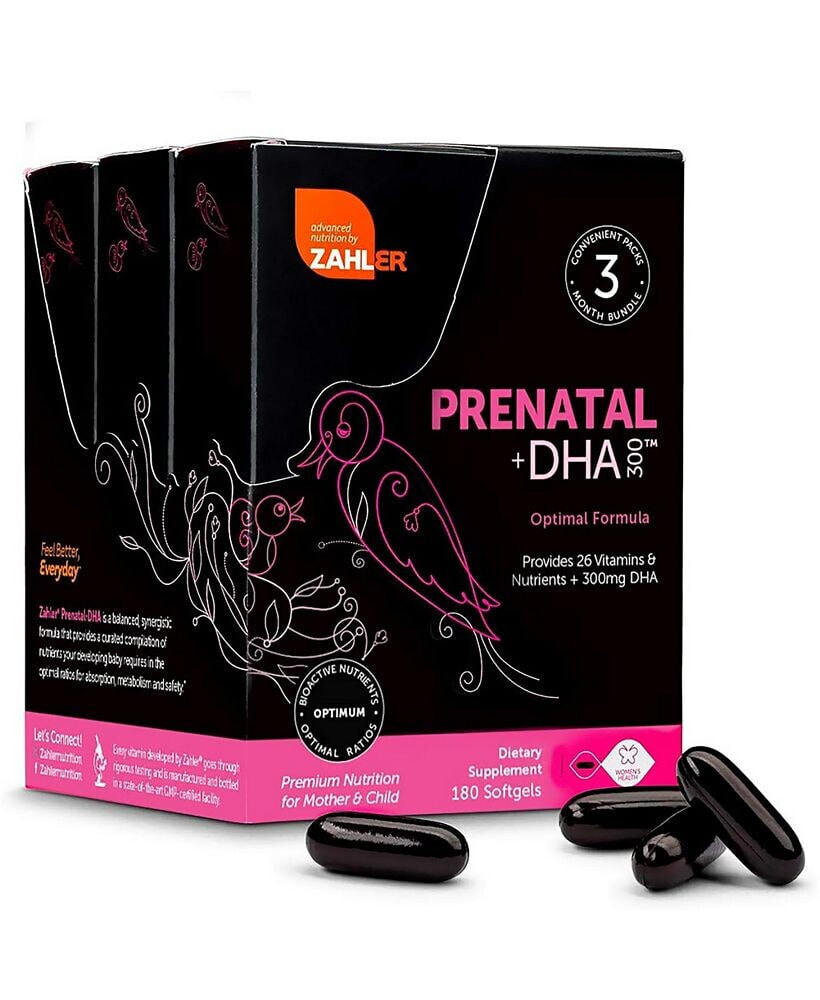 Zahler prenatal Vitamin with DHA & Folate for Mother & Child - 180 Softgels