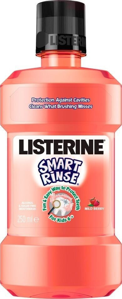 Ополаскиватель или средство для ухода за полостью рта Listerine Płyn do płukania jamy ustnej Smart Rinse dla dzieci 6+ Mild Berry 250ml