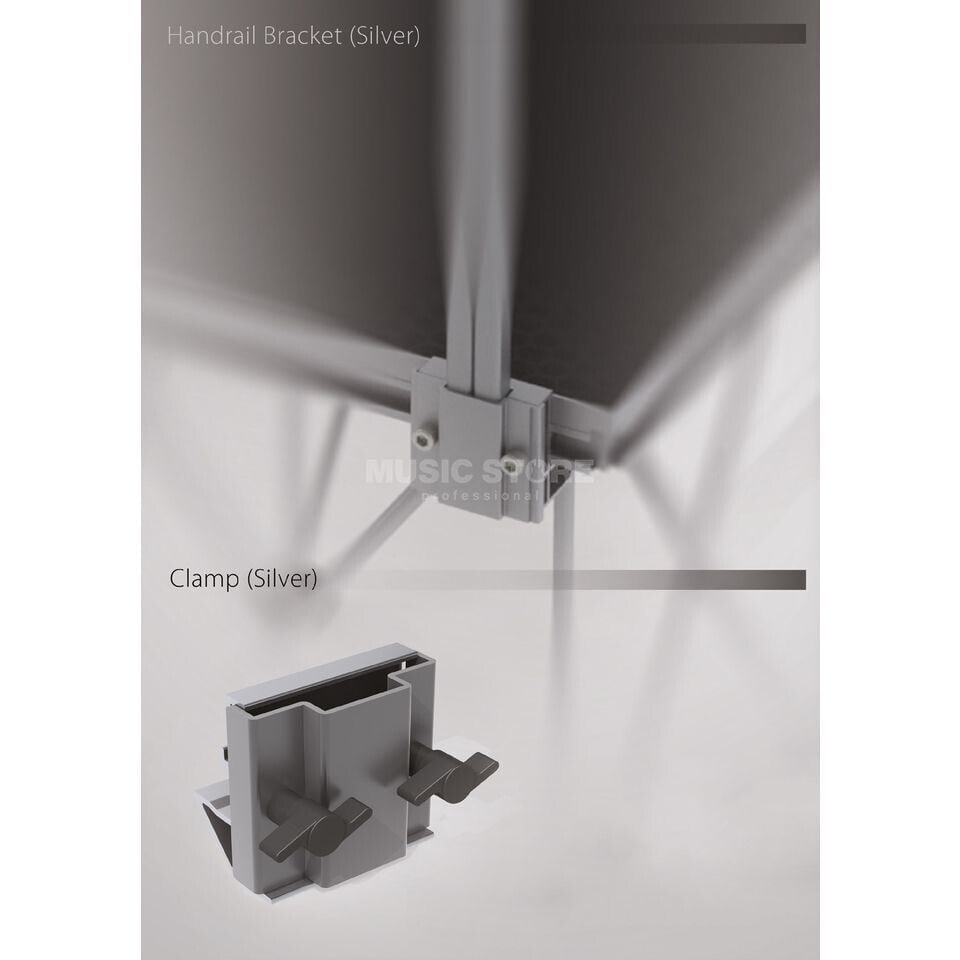 lightmaXX ALU-STAGE RISER X RAILCLAMP Geländerklammer, Outdoor, TÜV