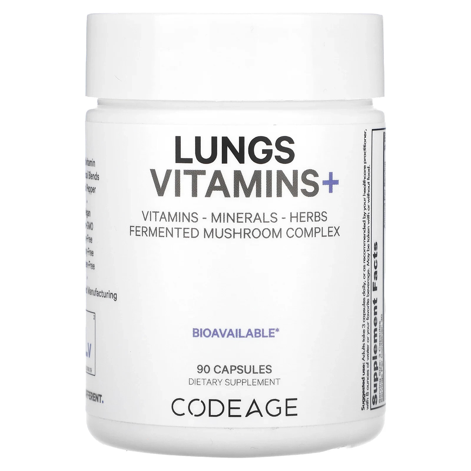 Lungs Vitamins +, 90 Capsules