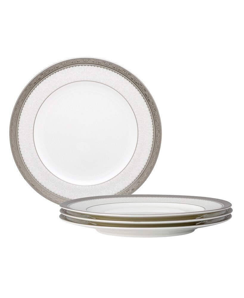 Noritake odessa Platinum Set of 4 Salad Plates, Service For 4