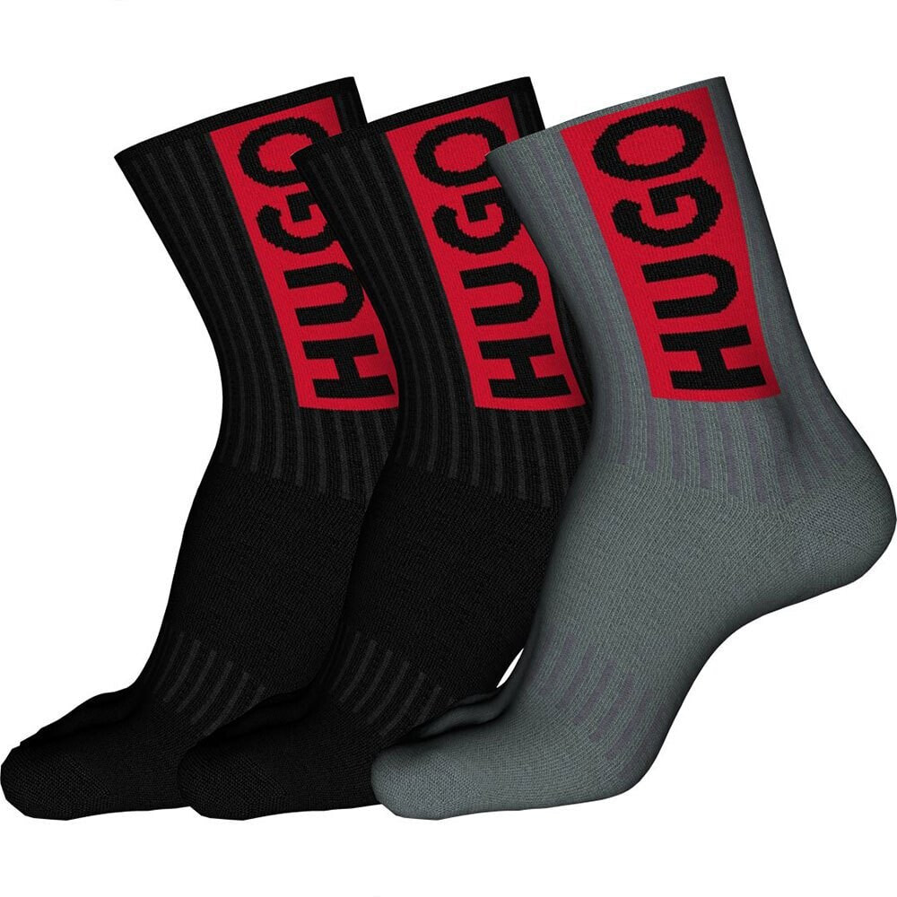 HUGO Qs Logo Design 10253529 Socks 3 Pairs