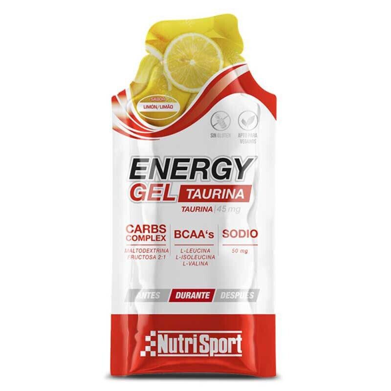 NUTRISPORT Taurina 35g Energy Gels Box Lemon