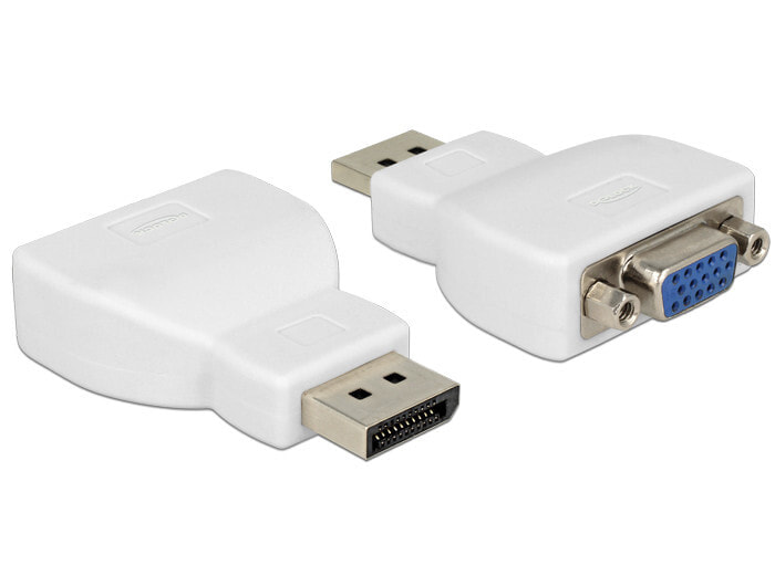 DeLOCK 65568 кабельный разъем/переходник DisplayPort VGA Белый