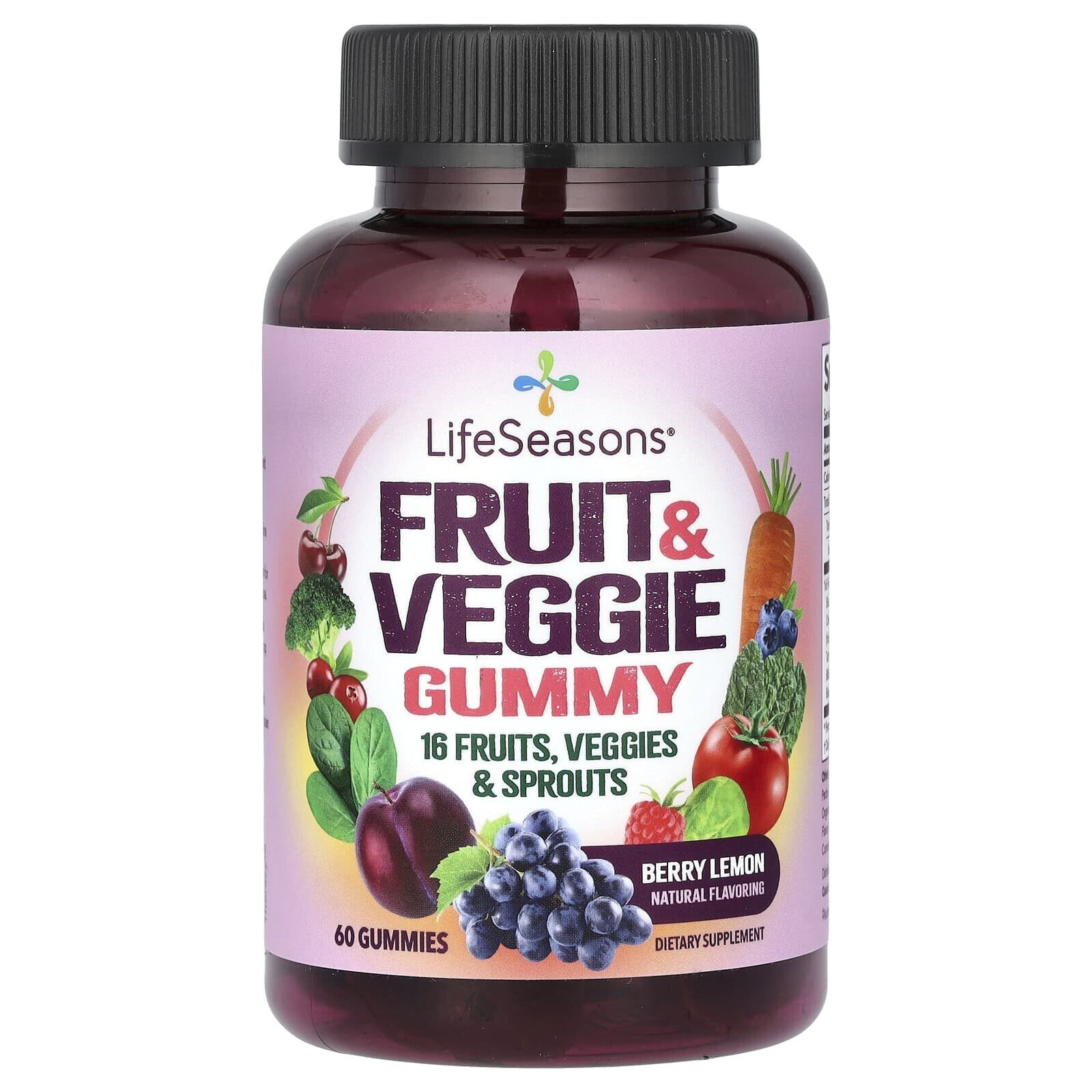 Fruit & Veggie Gummy, Berry Lemon, 60 Gummies