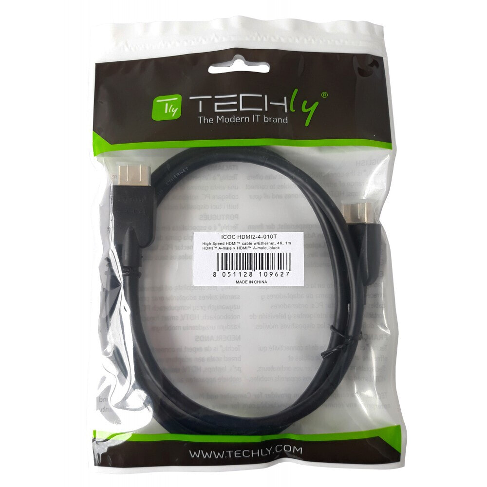 Techly ICOC HDMI2-4-030T HDMI кабель 3 m HDMI Тип A (Стандарт) Черный