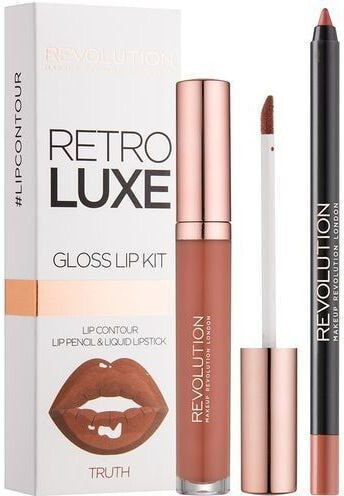 Makeup Revolution Retro Luxe LIp Kits Metalic We Rule Набор: жидкий блеск и контур для губ