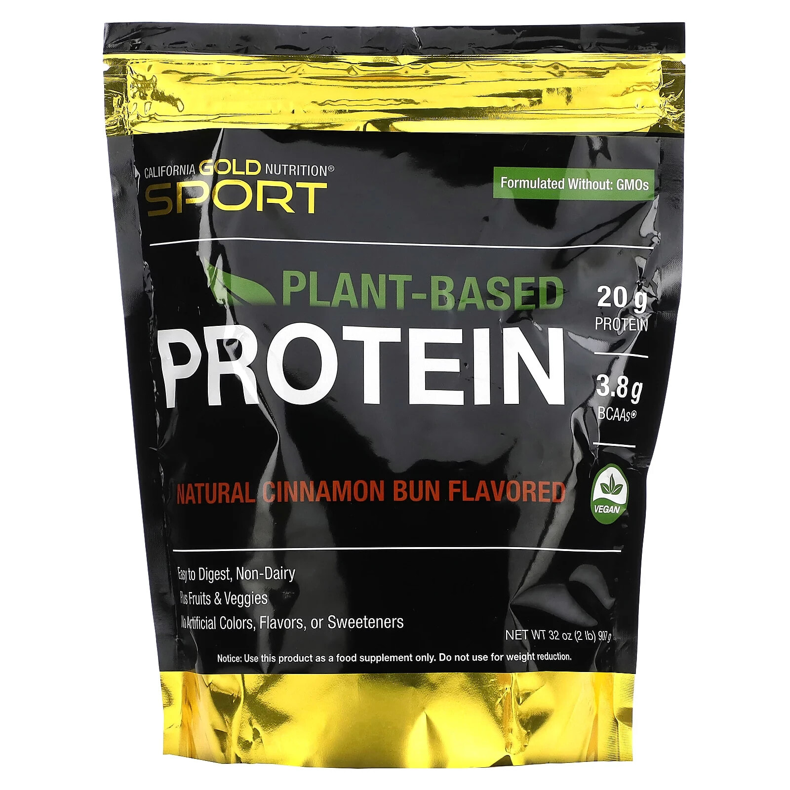 Plant-Based Protein, Cinnamon Bun, 2 lb Pouch