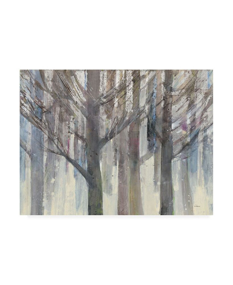 Trademark Global albena Hristova Forest Light Gray Trees Canvas Art - 15.5