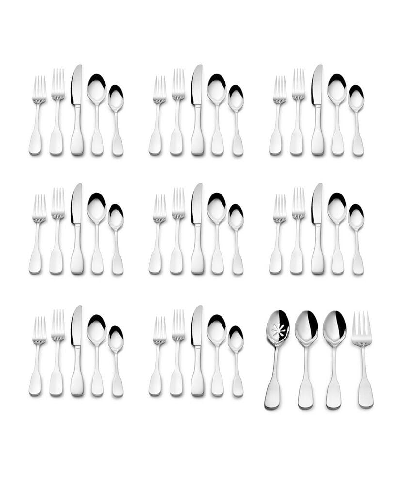 Chefs toulon Satin 18/10 Stainless Steel 44 Piece Flatware Set, Service for 8