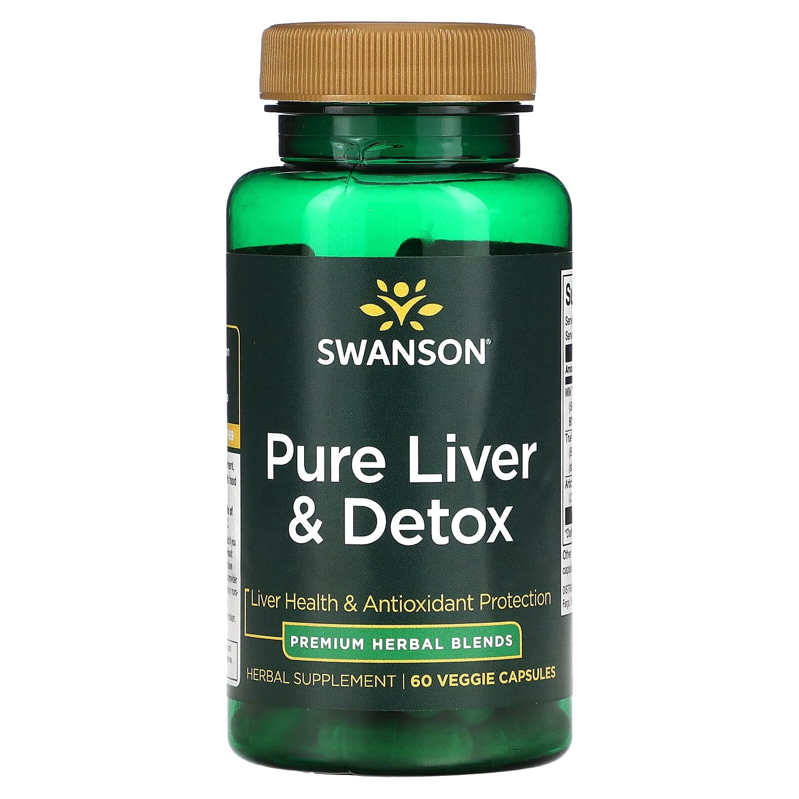 Swanson, Pure Liver & Detox, 60 растительных капсул