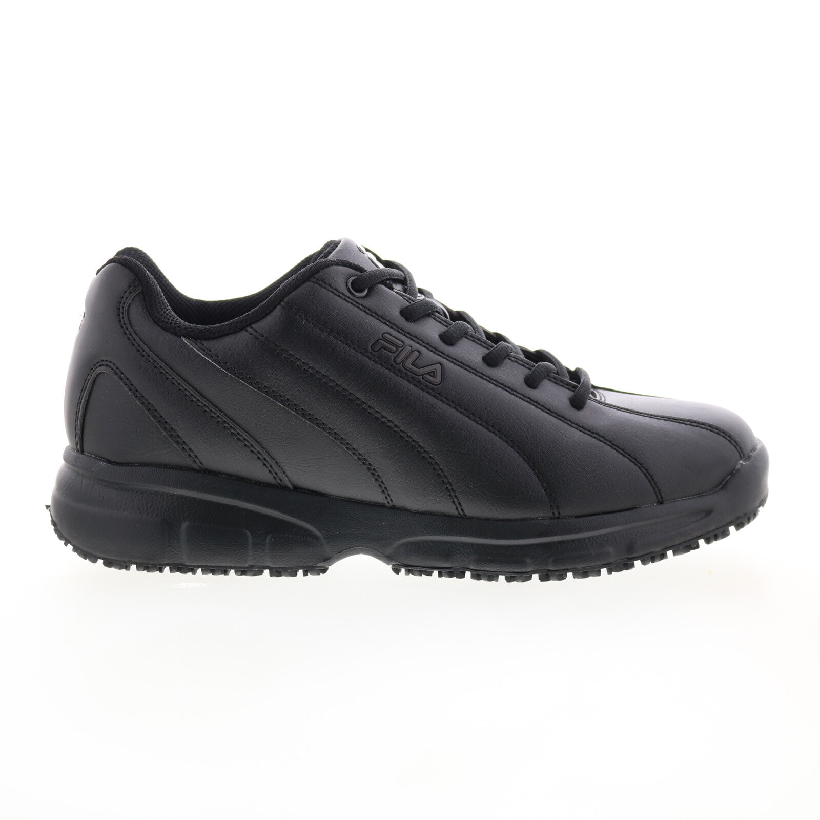 Fila Memory Niteshift Slip Resistant Mens Black Synthetic Athletic Work Shoes