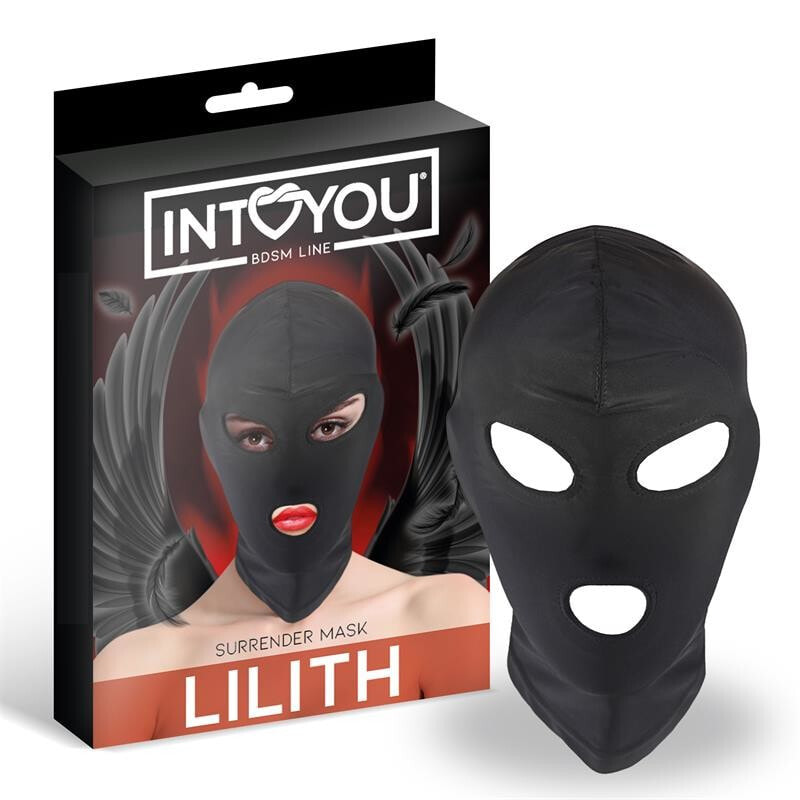 Маска или ошейник для БДСМ INTOYOU BDSM LINE Lilith Incognito Mask Opening in the Mouth and Eyes Color