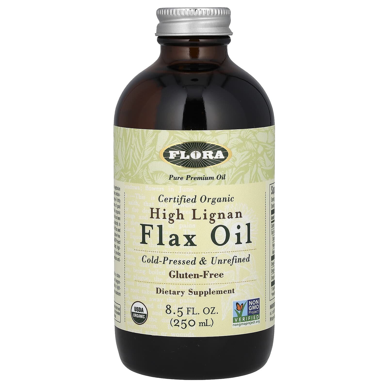 Certified Organic High Lignan Flax Oil, 8.5 fl oz (250 ml)