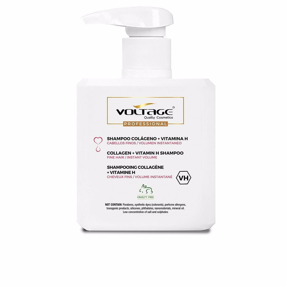 Voltage Cosmetics Collagen & Vitamin H Fine Hair Shampoo Шампунь с коллагеном и витамином H для придания объема тонким волосам 500 мл