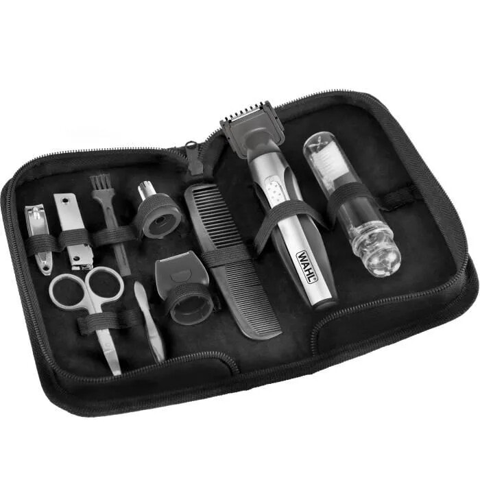 WAHL 05604-616 - Deluxe Travel Kit - Precision trimmer lithium-ion battery and toilet bag - Rotatable head - Comb