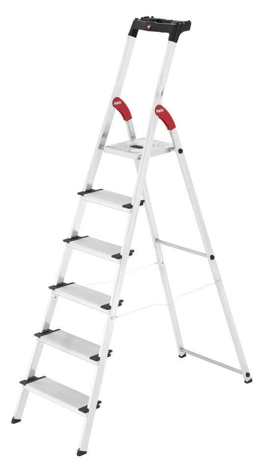 Hailo XXL Лестница-стремянка (со ступенями) Алюминий, Черный, Красный 8040-607