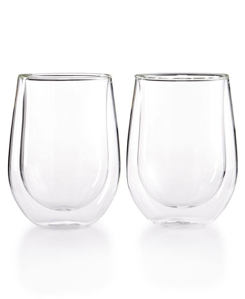 J.A. Henckels zwilling Sorrento Double Wall Stemless Red Wine Glasses, Set of 2