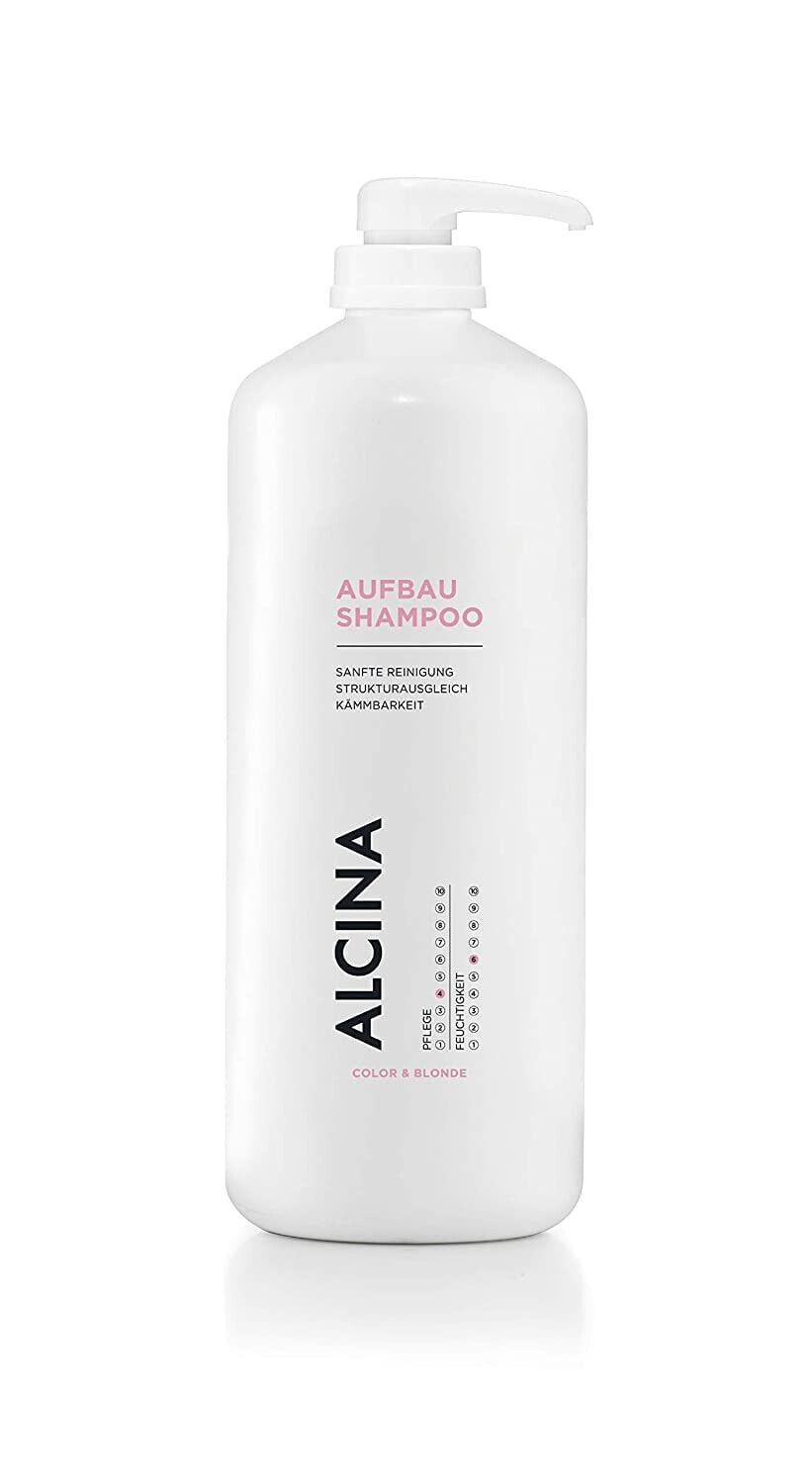ALCINA Building Shampoo - Gentle Cleansing for Bleached, Dry or Damaged Hair - 1 x 1250 ml