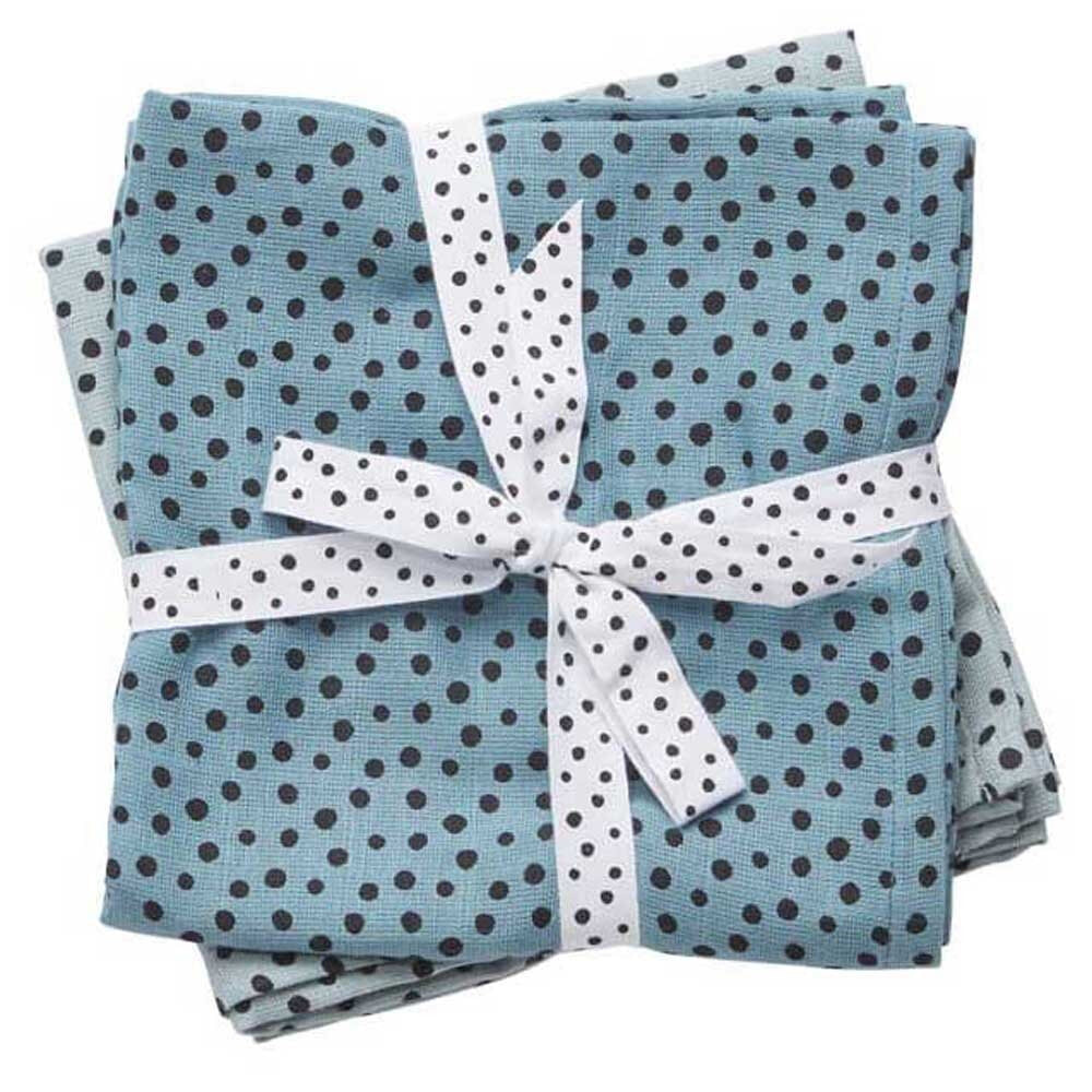 DONE BY DEER Burp Cloth 2 Pack Happy Dots