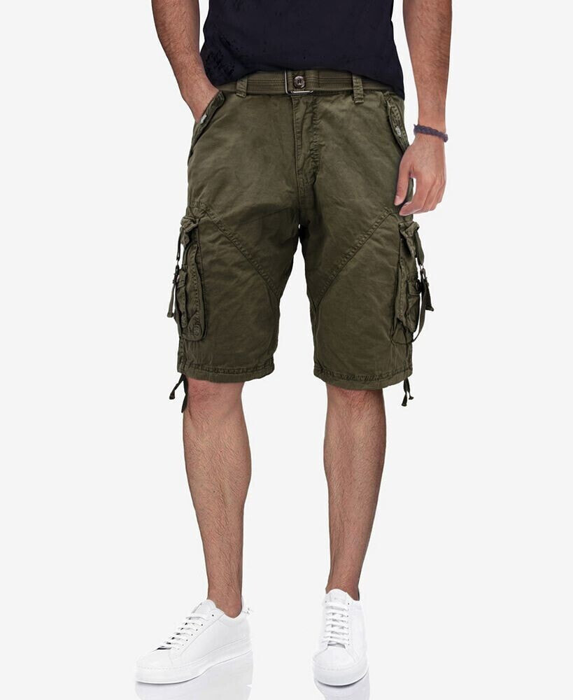 X-Ray men's Belted Twill Tape Detail Cargo Short