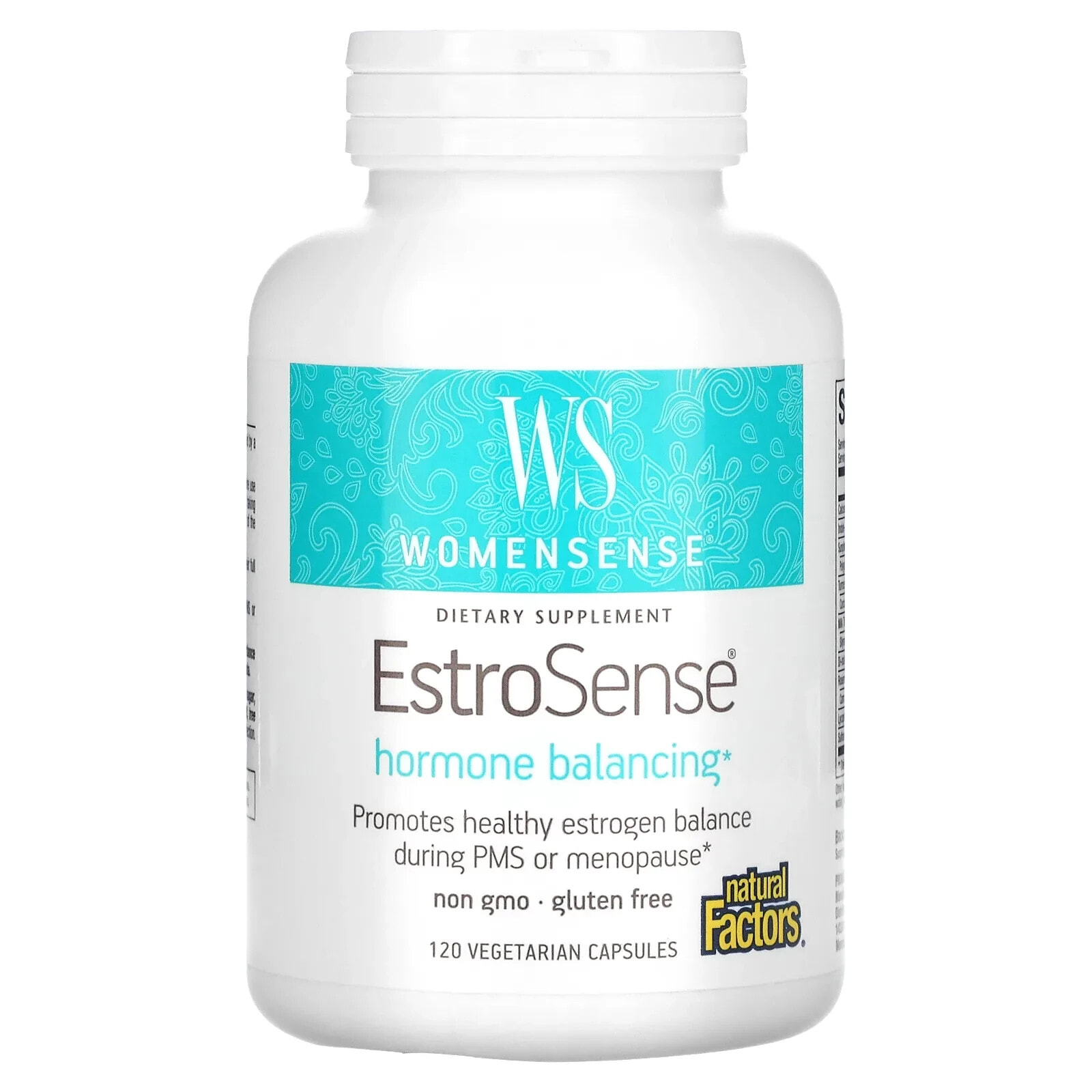 Natural Factors, WomenSense, EstroSense, гормональный баланс, 60 вегетарианских капсул