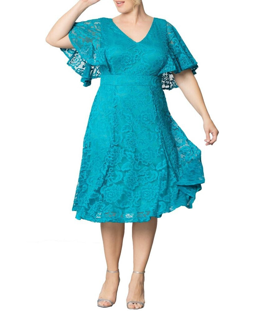 Kiyonna plus Size Camille Lace Cocktail Dress