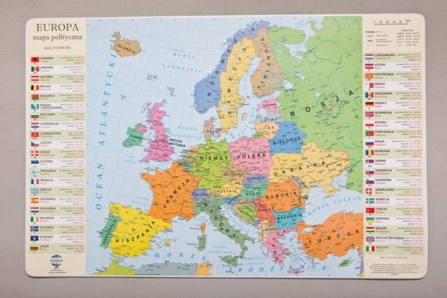 ZACHEM Desk Pad: Political Map of Europe