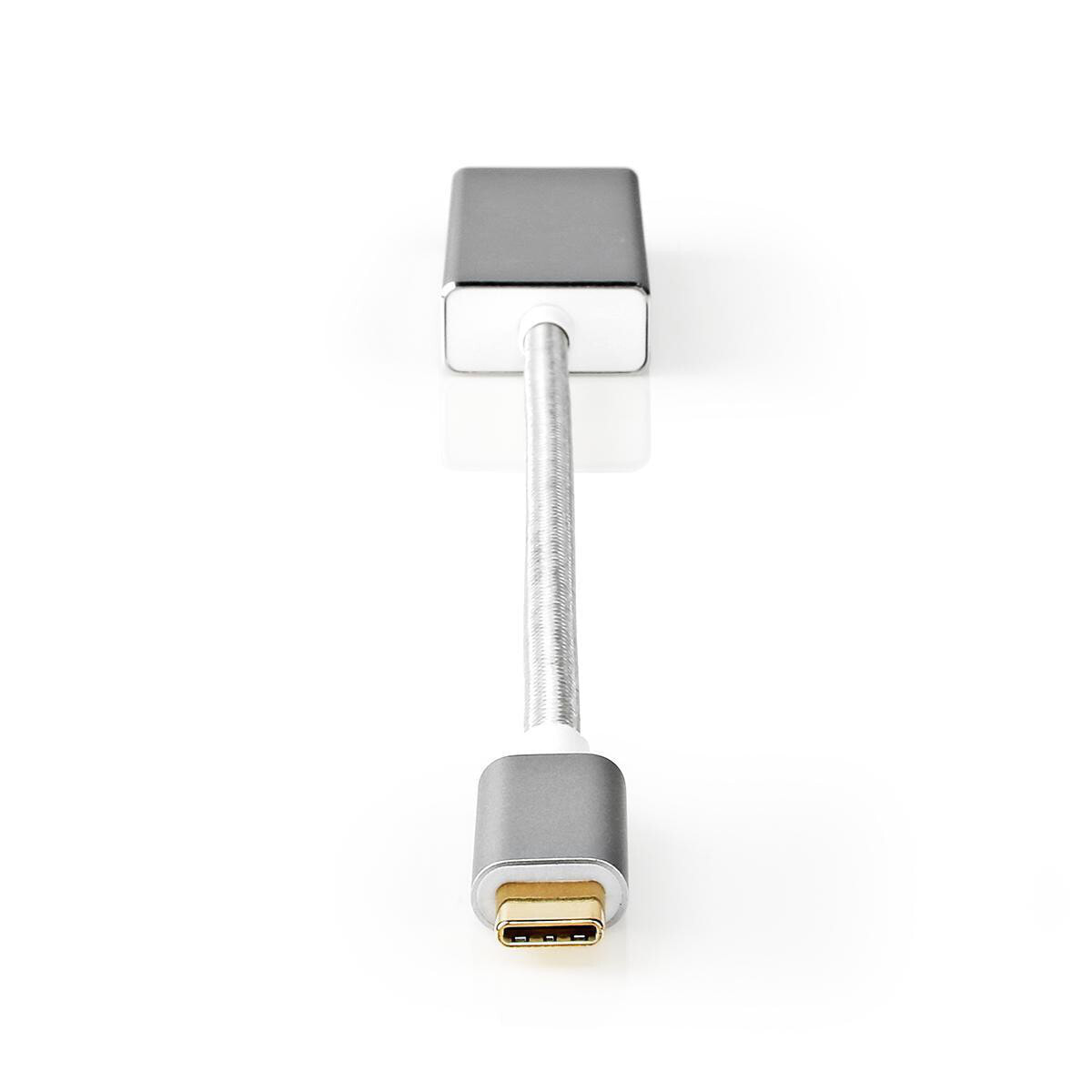 Nedis CCTB64550AL02 - 0.2 m - USB Type-C - Mini DisplayPort - Male - Female - Straight