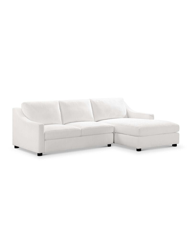 Abbyson Living garcelle 2 Piece Stain-Resistant Fabric Sectional