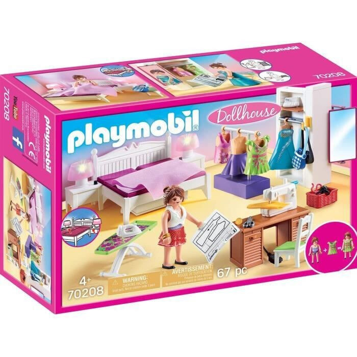Конструктор Playmobil Dollhouse 70208 Спальня с уголком для шитья