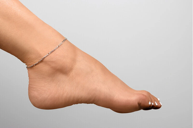 Silver leg chain Figaro ANK104W