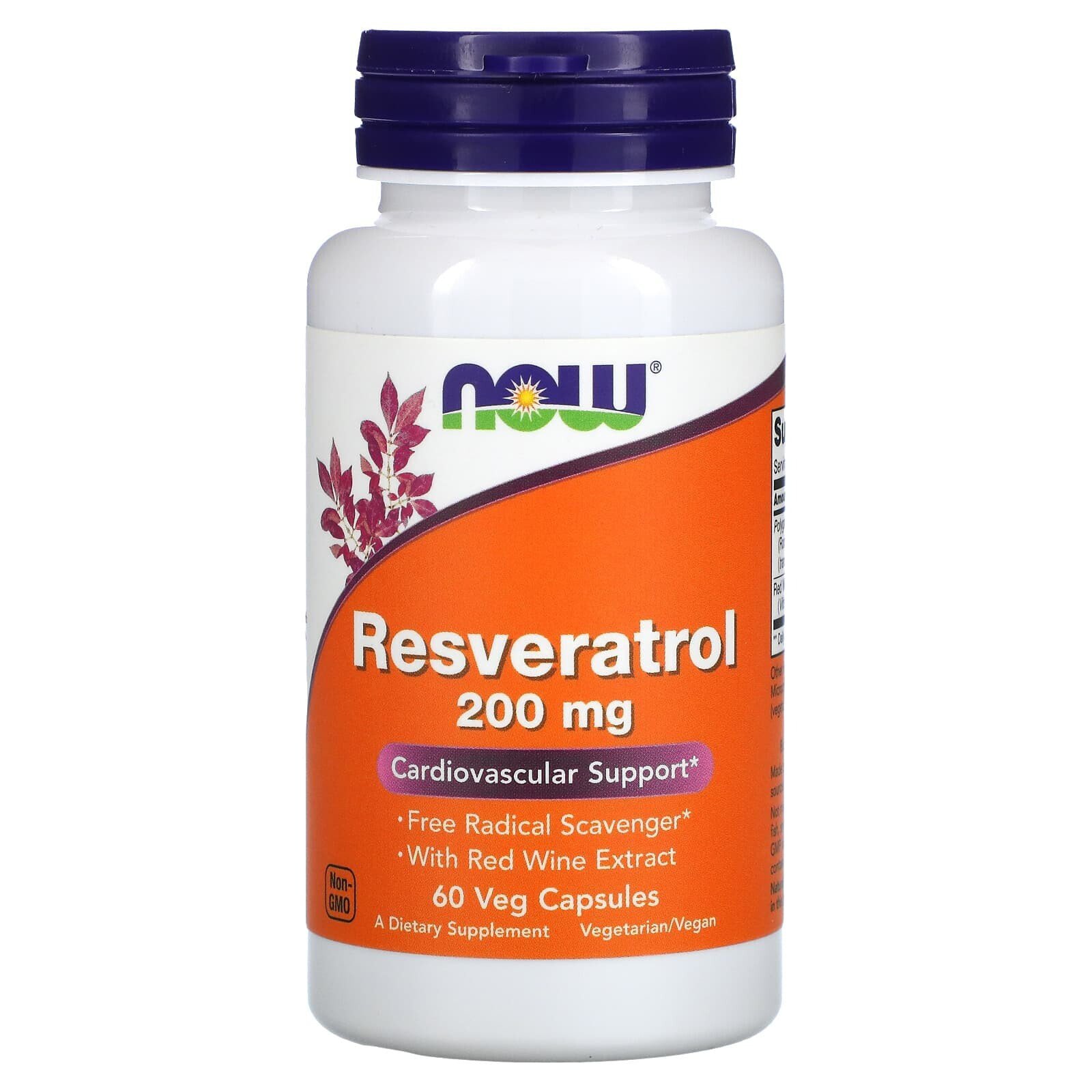 NOW Foods, Resveratrol, 200 mg, 120 Veg Capsules