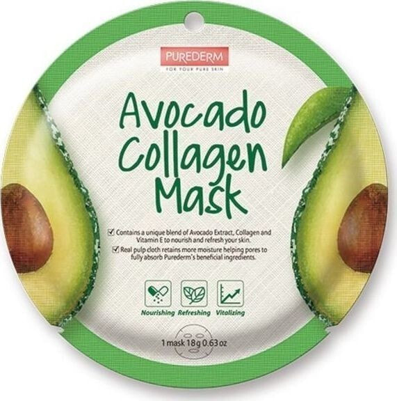 Purederm Maseczka do twarzy Avocado Collagen odżywiająca 18g