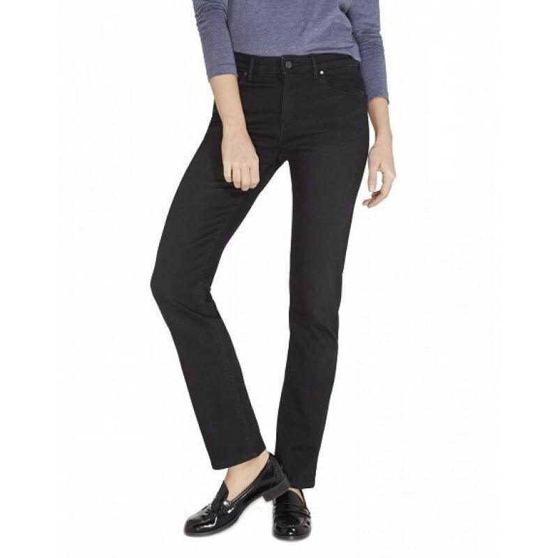 Женские джинсы прямого кроя со средней посадкой черные  Inny