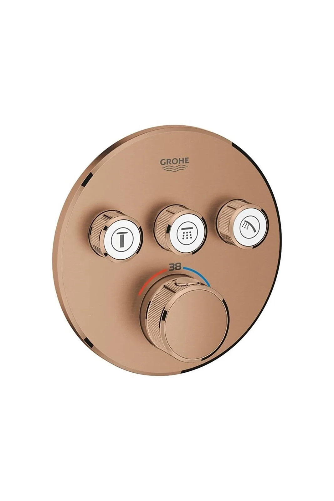 Smartcontrol Ankastre Termostatik 3 Çıkışlı Banyo Bataryası Brushed Warm Sunset - 29121dl0