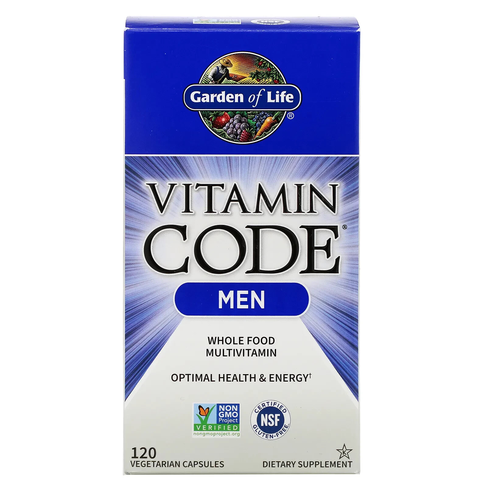 Vitamin Code, Whole Food Multivitamin for Men, 120 Vegetarian Capsules