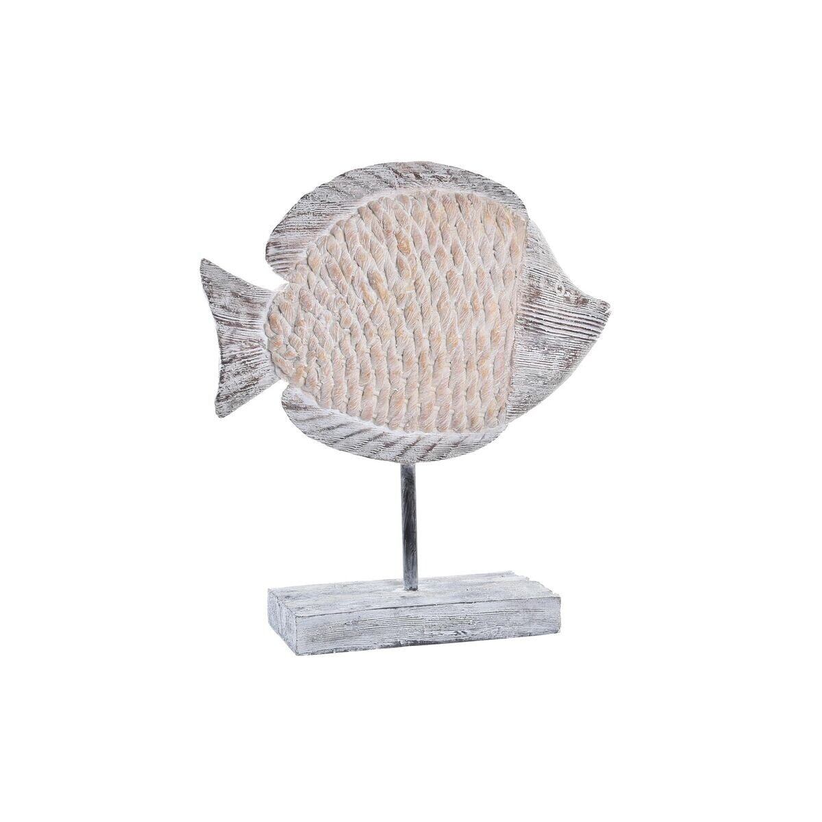 Декоративная фигура DKD Home Decor 27,4 x 9 x 32 cm Натуральный Серый Рыба Средиземноморье