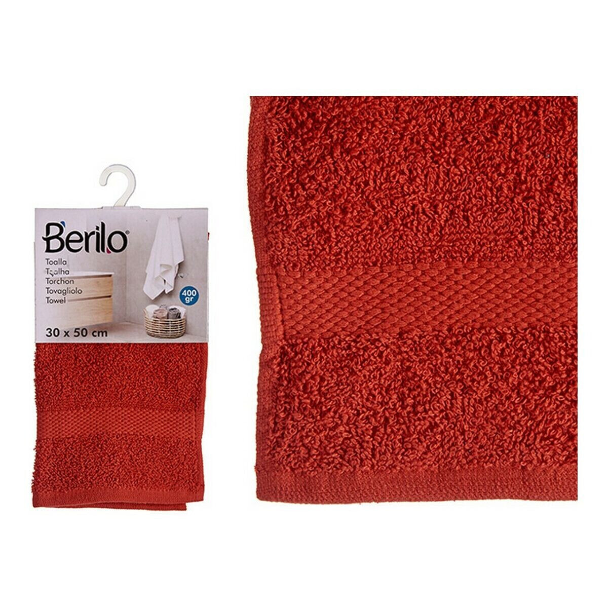 Bath towel Terracotta colour