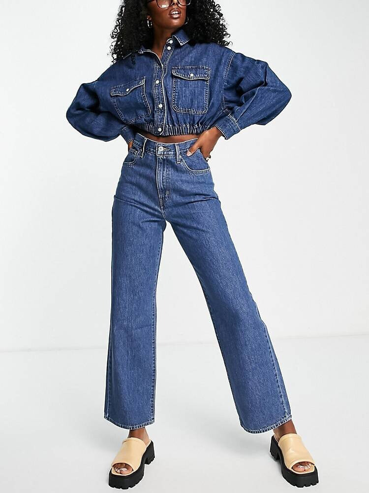 Levi's – Jeans in Blau mit hohem Bund und geradem Schnitt