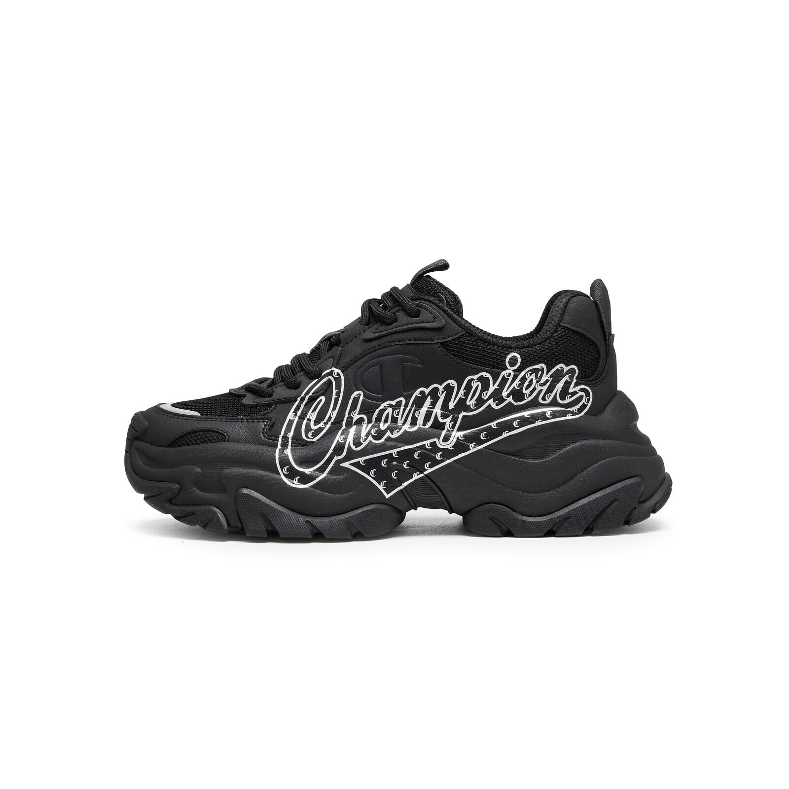 Champion Chunky Sneakers Men Low-Top Black/Silver White