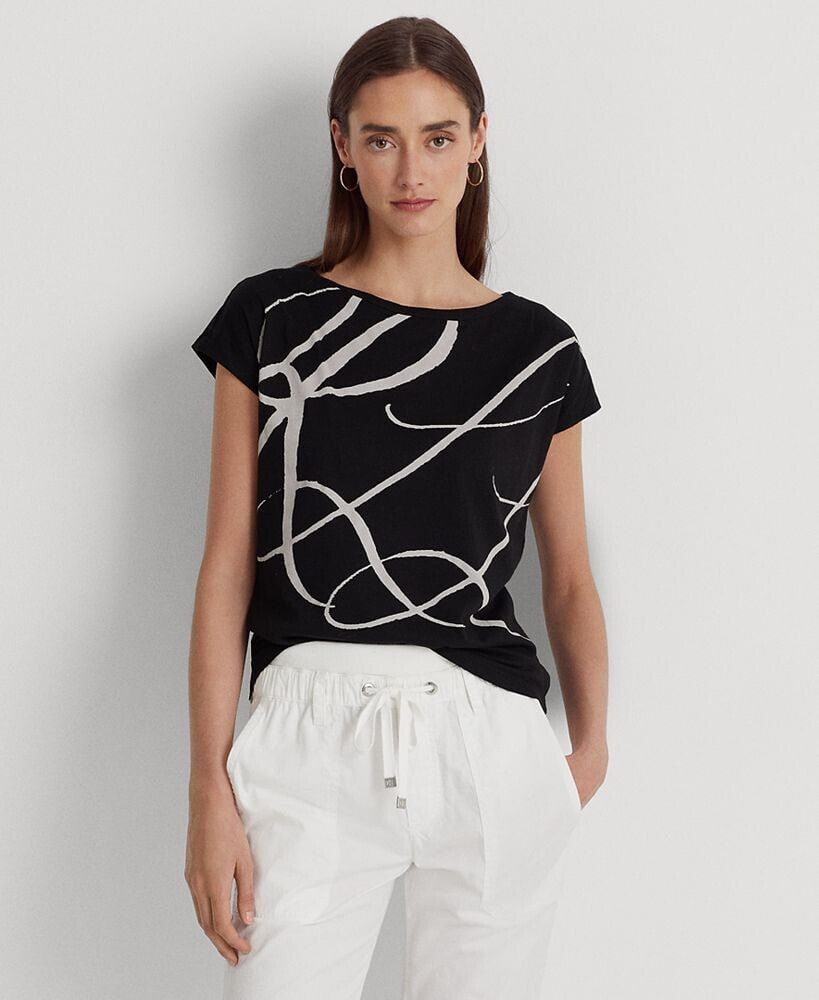 Lauren Ralph Lauren logo-Print Short-Sleeve Top