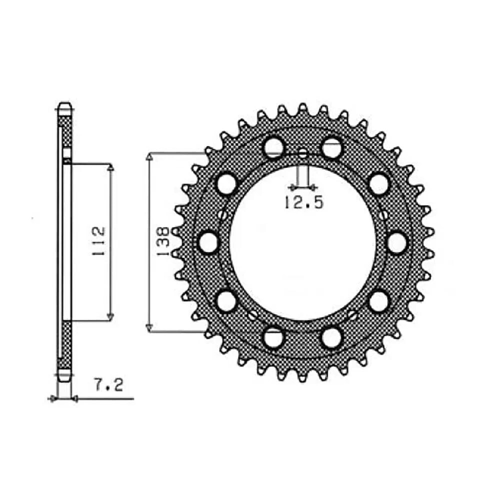 SUNSTAR SPROCKETS 525 Pitch 1-4483-47 Steel Rear Sprocket