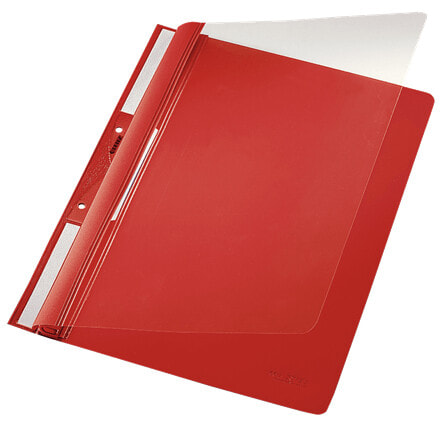 Leitz 41900025 папка A4 ПВХ Красный, Прозрачный