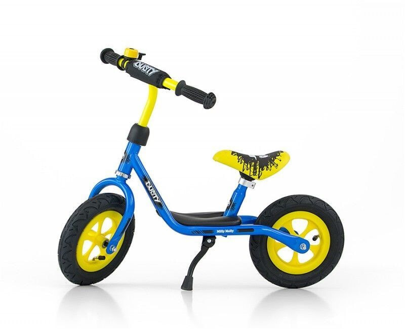 Беговелы для детей как выбрать. Milly Mally балансировочный велосипед look для детей от 1,5 лет. Детский велосипед Milly Mally Duplo Dog. Беговел трехколесный желтый. Голубой беговел с жёлтыми колёсами.